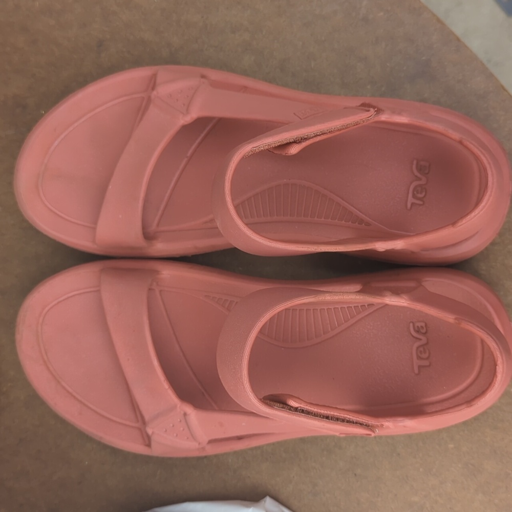 Teva Salmon Pink Sandals Size 11